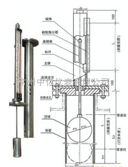 中亿插入型磁浮球液位计