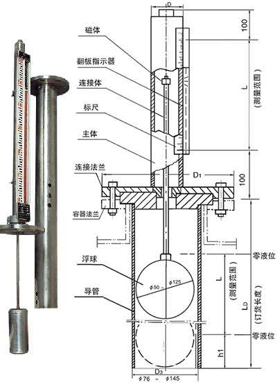 UDZ-1D插入型磁浮球液位计